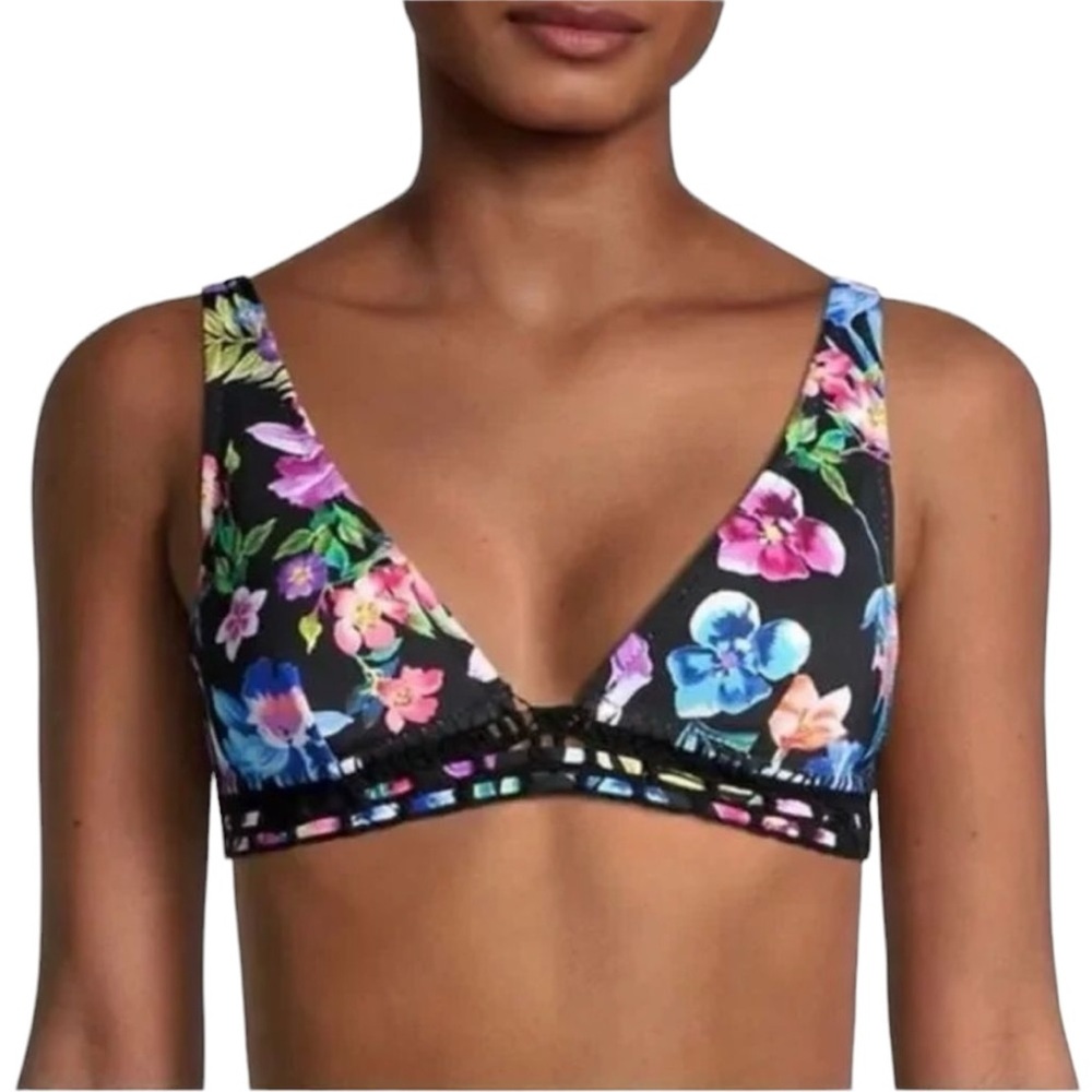 JOHNNY WAS Sz S Caribbean Halter Bikini Top